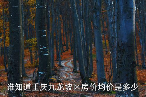 誰知道重慶九龍坡區房價均價是多少