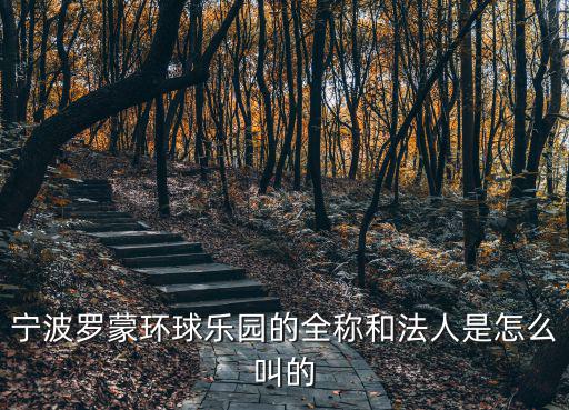 寧波羅蒙環球樂園，寧波羅蒙環球樂園的全稱和法人是怎么叫的