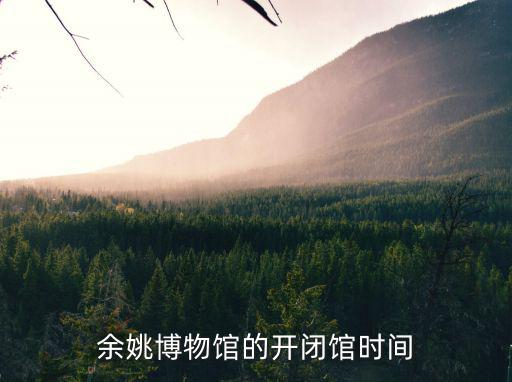 余姚博物館的開閉館時(shí)間