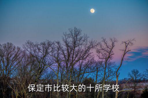 保定學校，保定市比較大的十所學校