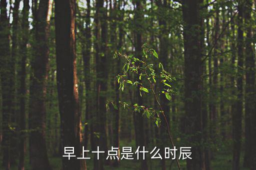 早上十點是什么時辰