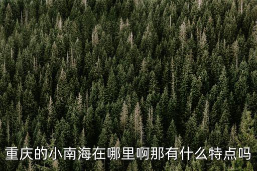 重慶的小南海在哪里啊那有什么特點(diǎn)嗎
