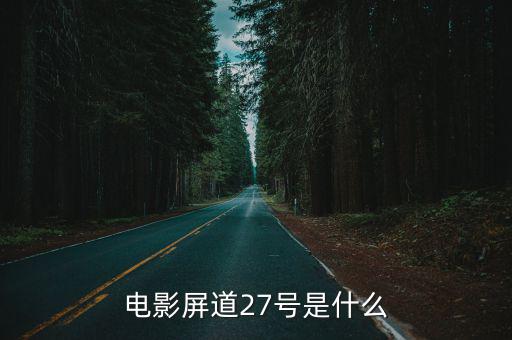電影屏道27號是什么
