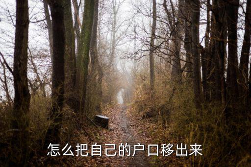 怎么把自己的戶口移出來