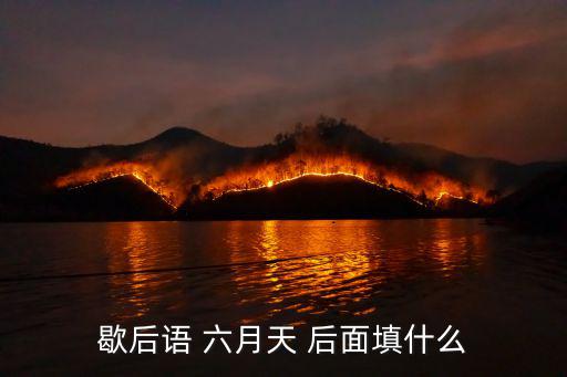 歇后語 六月天 后面填什么
