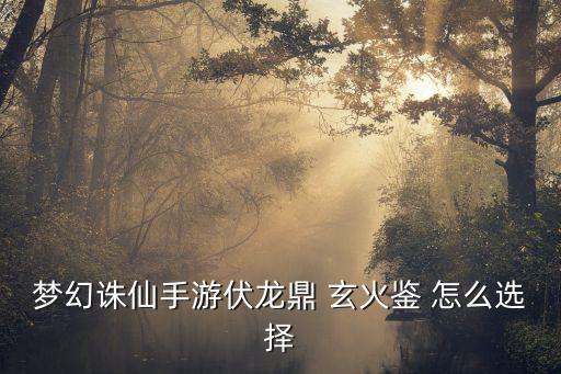 夢幻誅仙手游伏龍鼎 玄火鑒 怎么選擇