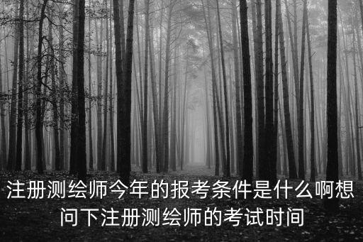 注冊測繪師今年的報考條件是什么啊想問下注冊測繪師的考試時間