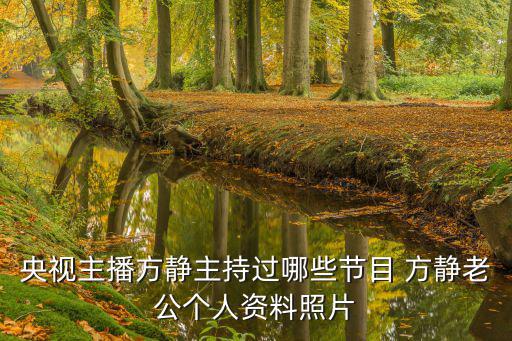 央視主播方靜主持過哪些節目 方靜老公個人資料照片