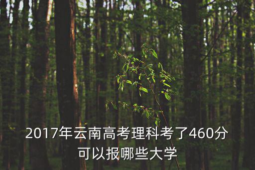 460分能上什么大學(xué)，在云南考460分能上什么大學(xué)