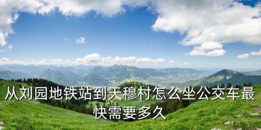 從劉園地鐵站到天穆村怎么坐公交車最快需要多久