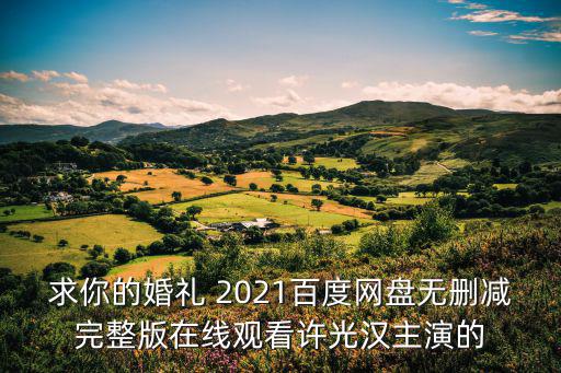 求你的婚禮 2021百度網盤無刪減完整版在線觀看許光漢主演的