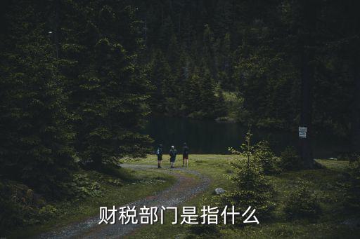 財稅部門是指什么