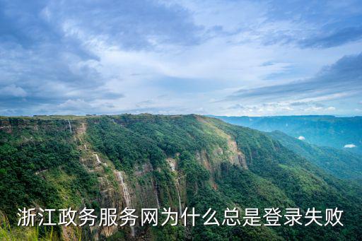 浙江政務服務網(wǎng)為什么總是登錄失敗