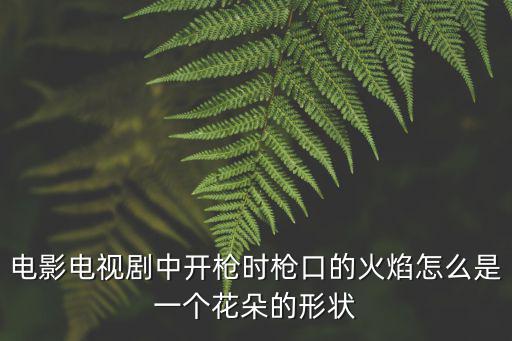 電視劇槍口，電影電視劇中開槍時槍口的火焰怎么是一個花朵的形狀
