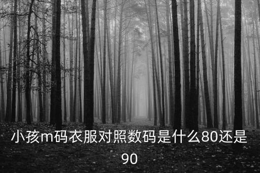 小孩m碼衣服對照數(shù)碼是什么80還是90