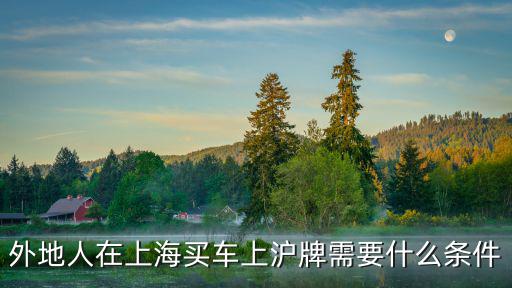 外地人在上海買車上滬牌需要什么條件