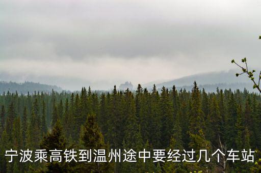 寧波乘高鐵到溫州途中要經(jīng)過幾個(gè)車站