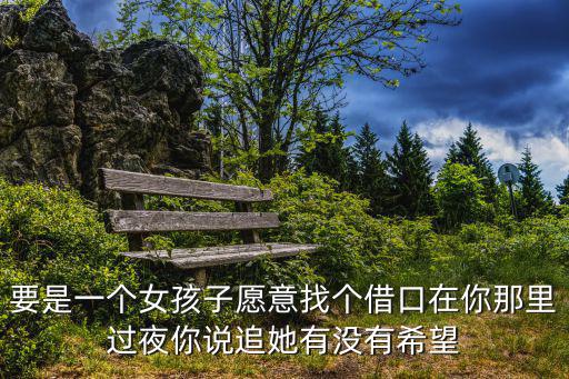 要是一個女孩子愿意找個借口在你那里過夜你說追她有沒有希望