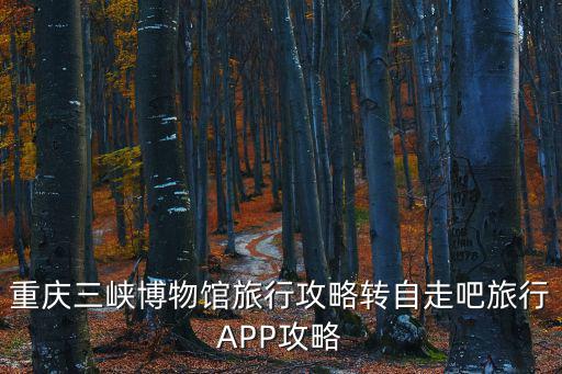 重慶三峽博物館旅行攻略轉自走吧旅行APP攻略