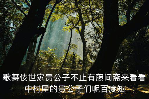 中村屋，中村屋到底是什么啊