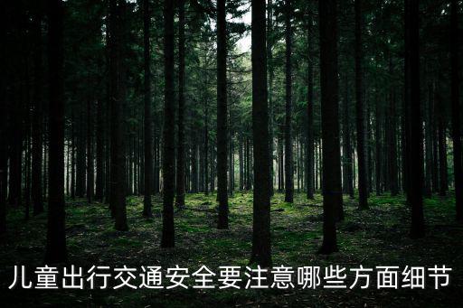 兒童交通安全手冊，兒童出行交通安全要注意哪些方面細節(jié)