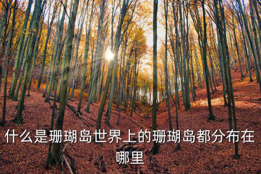 什么是珊瑚島世界上的珊瑚島都分布在哪里