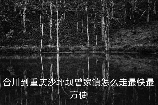 合川到重慶沙坪壩曾家鎮怎么走最快最方便