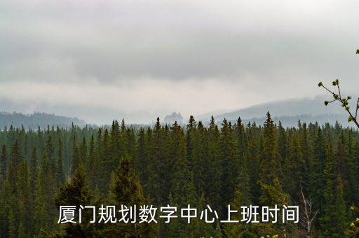 廈門規劃數字中心上班時間