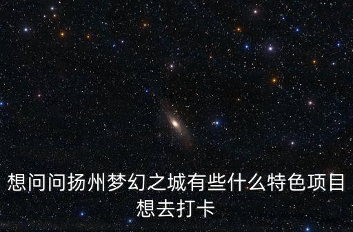 想問(wèn)問(wèn)揚(yáng)州夢(mèng)幻之城有些什么特色項(xiàng)目想去打卡