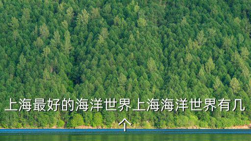 上海最好的海洋世界上海海洋世界有幾個