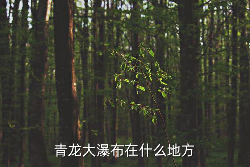 青龍大瀑布在什么地方
