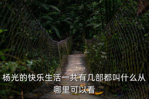 楊光的快樂(lè)生活一共有幾部都叫什么從哪里可以看