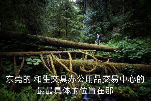 東莞的 和生文具辦公用品交易中心的最最具體的位置在那