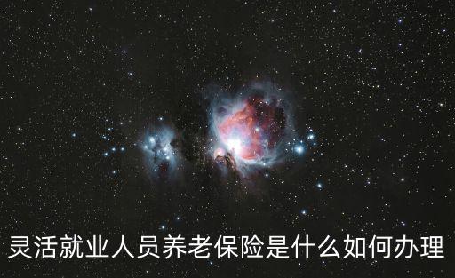靈活就業人員養老保險，什么是靈活就業人員養老保險繳費