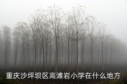 高灘巖小學，重慶高灘巖小學在哪