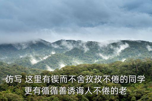 仿寫 這里有鍥而不舍孜孜不倦的同學(xué)更有循循善誘誨人不倦的老