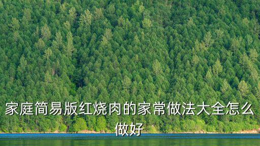家庭簡易版紅燒肉的家常做法大全怎么做好