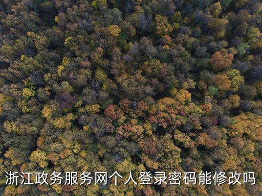 浙江政務服務網(wǎng)個人登錄密碼能修改嗎