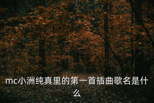 mc小洲純真里的第一首插曲歌名是什么