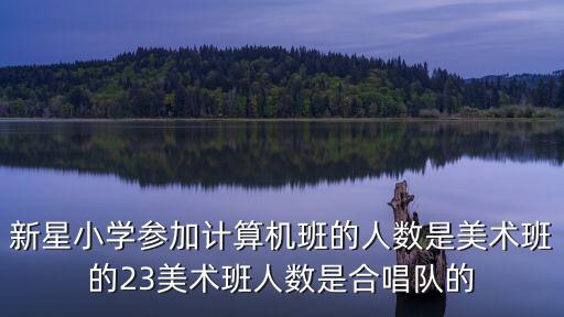 新星小學參加計算機班的人數是美術班的23美術班人數是合唱隊的