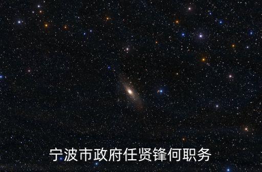 寧波市政府任賢鋒何職務