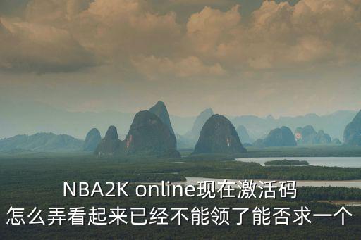 胡健康，NBA2K online現在激活碼怎么弄看起來已經不能領了能否求一個