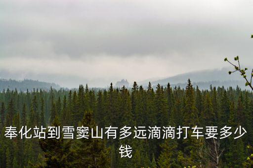 奉化站到雪竇山有多遠滴滴打車要多少錢