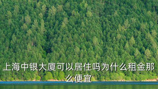 上海中銀大廈可以居住嗎為什么租金那么便宜