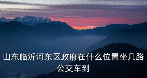 山東臨沂河東區(qū)政府在什么位置坐幾路公交車到