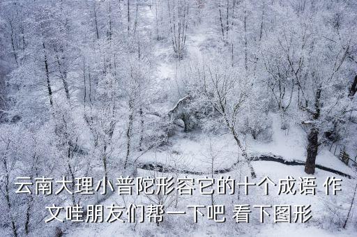 云南大理小普陀形容它的十個成語 作文哇朋友們幫一下吧 看下圖形