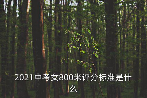 2021中考女800米評分標準是什么