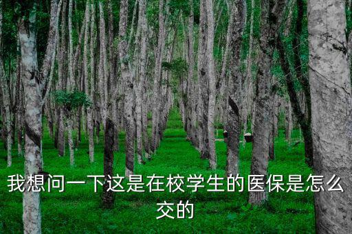 我想問一下這是在校學生的醫保是怎么交的