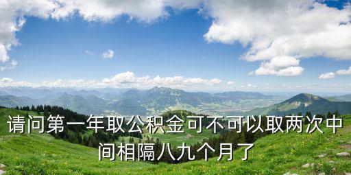 請問第一年取公積金可不可以取兩次中間相隔八九個月了