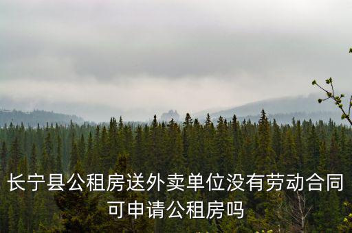 長寧縣公租房送外賣單位沒有勞動合同可申請公租房嗎